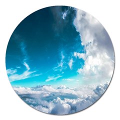 Landscape Sky Clouds Hd Wallpaper Magnet 5  (round) by artworkshop