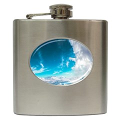 Landscape Sky Clouds Hd Wallpaper Hip Flask (6 Oz) by artworkshop