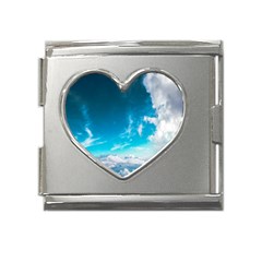 Landscape Sky Clouds Hd Wallpaper Mega Link Heart Italian Charm (18mm) by artworkshop