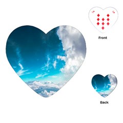 Landscape Sky Clouds Hd Wallpaper Playing Cards Single Design (heart) by artworkshop