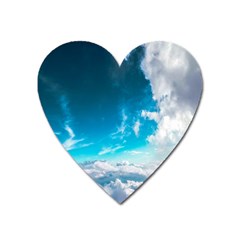 Landscape Sky Clouds Hd Wallpaper Heart Magnet by artworkshop