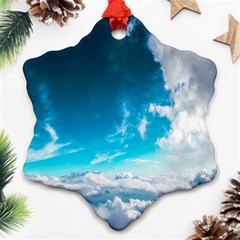 Landscape Sky Clouds Hd Wallpaper Ornament (snowflake) by artworkshop