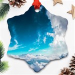 Landscape Sky Clouds Hd Wallpaper Ornament (Snowflake) Front