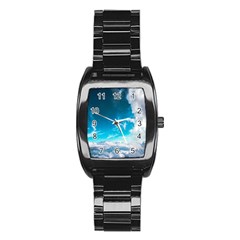 Landscape Sky Clouds Hd Wallpaper Stainless Steel Barrel Watch by artworkshop