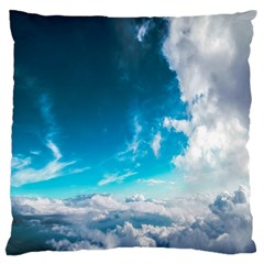 Landscape Sky Clouds Hd Wallpaper Large Premium Plush Fleece Cushion Case (two Sides) by artworkshop