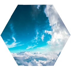 Landscape Sky Clouds Hd Wallpaper Wooden Puzzle Hexagon by artworkshop