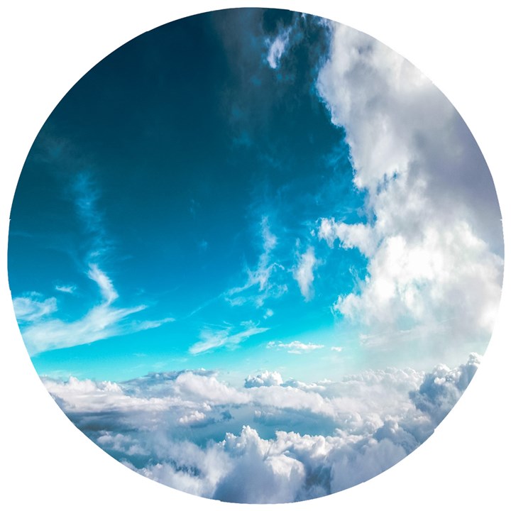 Landscape Sky Clouds Hd Wallpaper Wooden Puzzle Round