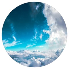 Landscape Sky Clouds Hd Wallpaper Round Trivet by artworkshop