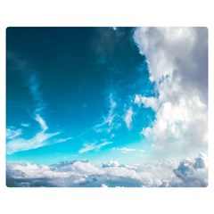 Landscape Sky Clouds Hd Wallpaper One Side Premium Plush Fleece Blanket (medium) by artworkshop