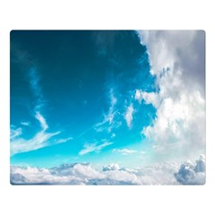 Landscape Sky Clouds Hd Wallpaper One Side Premium Plush Fleece Blanket (large) by artworkshop