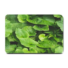 Layered Plant Leaves Iphone Wallpaper Small Doormat by artworkshop