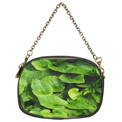 Layered Plant Leaves Iphone Wallpaper Chain Purse (one Side) by artworkshop