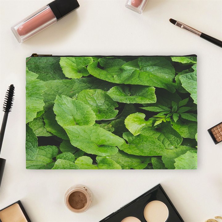 Layered plant leaves iphone wallpaper Cosmetic Bag (Large)