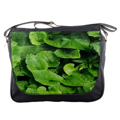 Layered Plant Leaves Iphone Wallpaper Messenger Bag by artworkshop