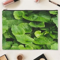 Layered Plant Leaves Iphone Wallpaper Cosmetic Bag (xxxl) by artworkshop