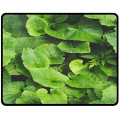 Layered Plant Leaves Iphone Wallpaper Fleece Blanket (medium) by artworkshop