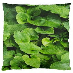 Layered Plant Leaves Iphone Wallpaper Large Premium Plush Fleece Cushion Case (two Sides) by artworkshop