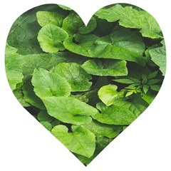 Layered Plant Leaves Iphone Wallpaper Wooden Puzzle Heart by artworkshop