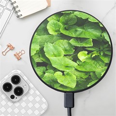 Layered Plant Leaves Iphone Wallpaper Wireless Fast Charger(black)