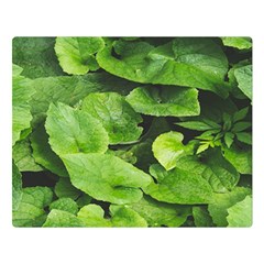 Layered Plant Leaves Iphone Wallpaper One Side Premium Plush Fleece Blanket (large) by artworkshop