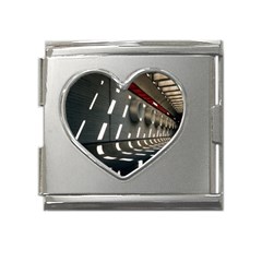 Leading Lines A Holey Walls Mega Link Heart Italian Charm (18mm) by artworkshop