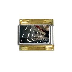 Leading Lines A Holey Walls Gold Trim Italian Charm (9mm)