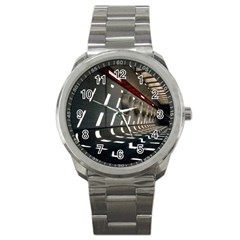 Leading Lines A Holey Walls Sport Metal Watch by artworkshop