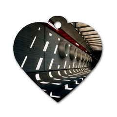 Leading Lines A Holey Walls Dog Tag Heart (two Sides) by artworkshop