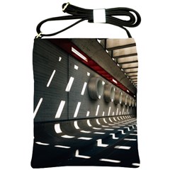 Leading Lines A Holey Walls Shoulder Sling Bag by artworkshop