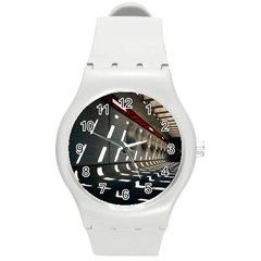 Leading Lines A Holey Walls Round Plastic Sport Watch (m) by artworkshop