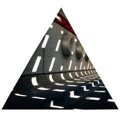 Leading Lines A Holey Walls Wooden Puzzle Triangle by artworkshop