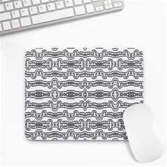 Black And White Tribal Print Pattern Small Mousepad by dflcprintsclothing