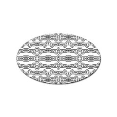 Black And White Tribal Print Pattern Sticker (oval) by dflcprintsclothing