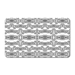 Black And White Tribal Print Pattern Magnet (rectangular) by dflcprintsclothing