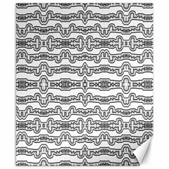 Black And White Tribal Print Pattern Canvas 8  X 10  by dflcprintsclothing