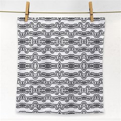 Black And White Tribal Print Pattern Face Towel by dflcprintsclothing