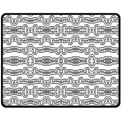 Black And White Tribal Print Pattern One Side Fleece Blanket (medium) by dflcprintsclothing