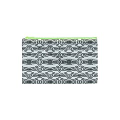 Black And White Tribal Print Pattern Cosmetic Bag (xs) by dflcprintsclothing