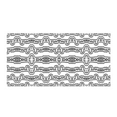 Black And White Tribal Print Pattern Satin Wrap 35  X 70  by dflcprintsclothing