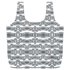 Black And White Tribal Print Pattern Full Print Recycle Bag (xxxl) by dflcprintsclothing