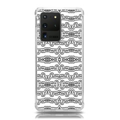 Black And White Tribal Print Pattern Samsung Galaxy S20 Ultra 6 9 Inch Tpu Uv Case