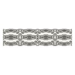 Black And White Tribal Print Pattern Banner and Sign 4  x 1  Front