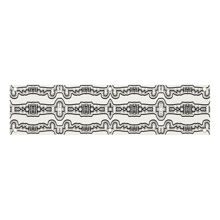 Black And White Tribal Print Pattern Banner and Sign 4  x 1 