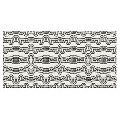 Black And White Tribal Print Pattern Banner And Sign 6  X 3  by dflcprintsclothing