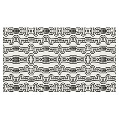 Black And White Tribal Print Pattern Banner And Sign 7  X 4  by dflcprintsclothing