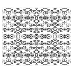 Black And White Tribal Print Pattern One Side Premium Plush Fleece Blanket (small)