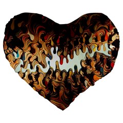 Art Installation Science Museum London Large 19  Premium Flano Heart Shape Cushions by artworkshop