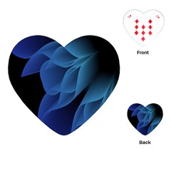 Abstract Blue Background Playing Cards Single Design (heart) by artworkshop