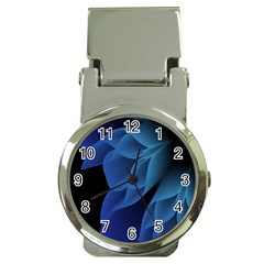 Abstract Blue Background Money Clip Watches by artworkshop