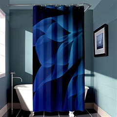 Abstract Blue Background Shower Curtain 36  X 72  (stall)  by artworkshop